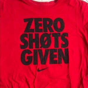 Nike Red Tee with Black Bold Text